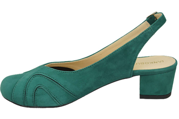 Damenschuhe Sandalen, Naturleder, Wildleder, Malachit 842 von ElitaBut