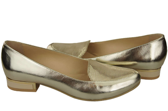 Damen Ballerinas Lords, Naturleder, Gold 908 ElitaBut