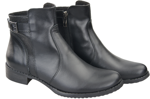 Winter-Damenstiefel, Naturleder, Schwarz 156 von ElitaBut