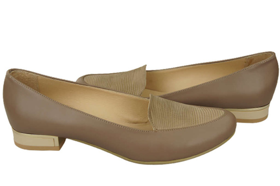 Damen Ballerinas Lords, Naturleder Cappuccino 908 ElitaBut