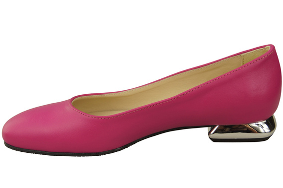 Flache Frauen Schuhe Purpurfarbig Dekorative Ferse Naturleder 209 ElitaBut