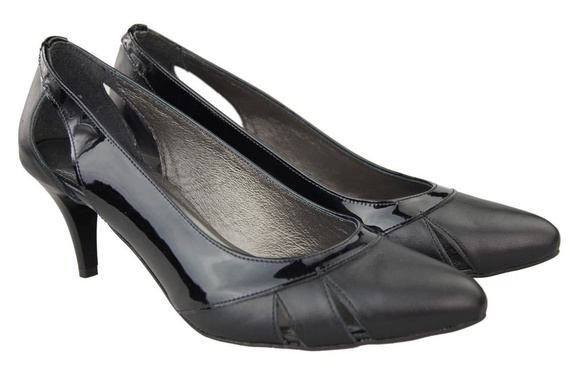 Damenschuhe Pumps Schwarz Naturleder 995 ElitaBut
