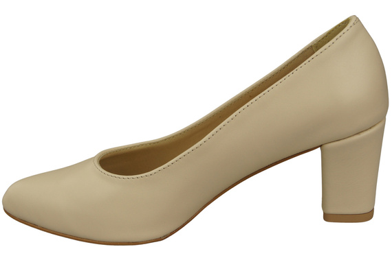 Klassische Glatt Damen Beige Naturleder Schuhe 213 ElitaBut