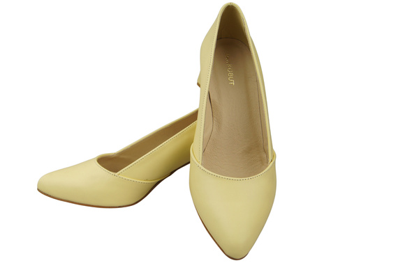 Damen Pumps Banane Echtleder Spitz Zehen Absatz ElitaBut 221