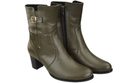 Damenschuhe Damenstiefel, warm, Naturleder, oliv 882 von ElitaBut