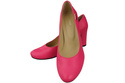 Klassische Damen Neon Pink Leder Mandel Nase Pumps 201 ElitaBut