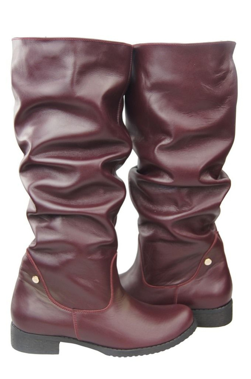 Schuhe Damenstiefel Stiefel, Naturleder 123 Bordo ElitaBut