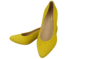 Damenschuhe Zitronenpumps Natürliches Wildleder mit dekorativem Absatz 158 von ElitaBut