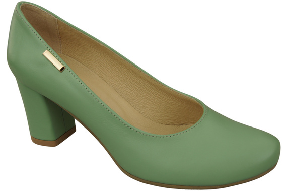 Klassische Damen Minze Leder Mandel Nase Pumps 201 ElitaBut