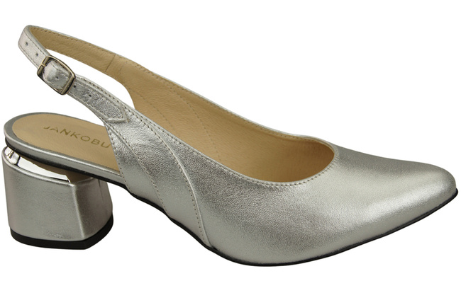 Damenschuhe Silberne Sandalen, Naturleder 196 ElitaBut