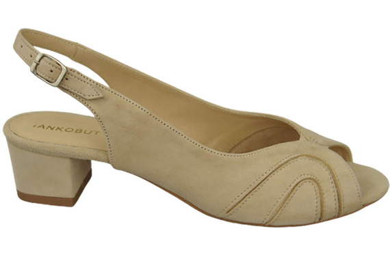 Damenschuhe Sandalen, natürliches Wildleder, Beige 991 ElitaBut