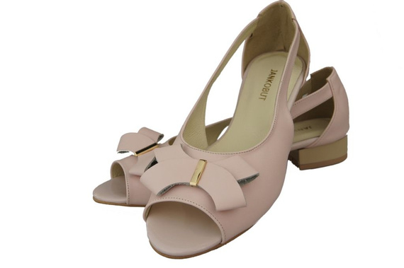 Schuhe Damen Sandalen Puderrosa Naturleder 994 ElitaBut