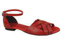 Schuhe Damen Sandalen Rot Naturleder 128 ElitaBut