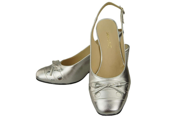 Damenschuhe Silberne Sandalen, Naturleder 167 ElitaBut