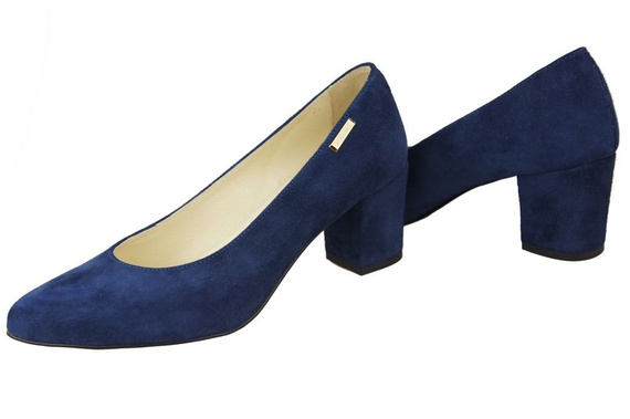 Damenschuhe Pumps Marineblau Naturleder Wildleder 106 ElitaBut