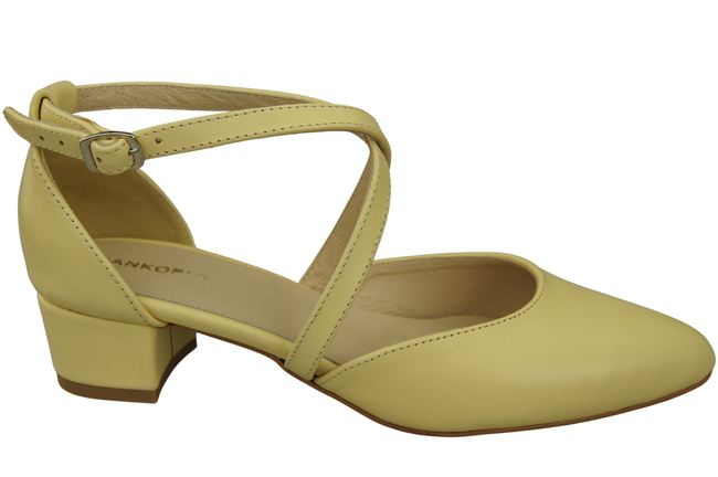 Damen Sandalen Echtleder Banane mit Riemen Niedriger Absatz 223 ElitaBut