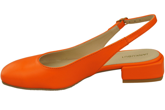 Damen Schuhe Sandalen Orange Flacher Absatz Naturleder 206 ElitaBut