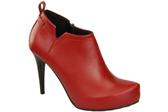 Frühlingsstiefel für Damenschuhe, Rot Naturleder, 794 ElitaBut