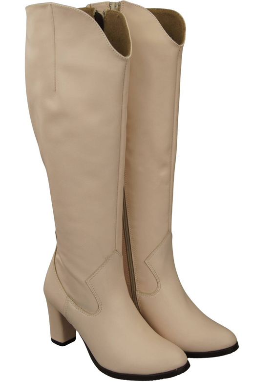 Stilvolle Damen Puderrosa Stiletto Stiefel Naturleder 211 ElitaBut