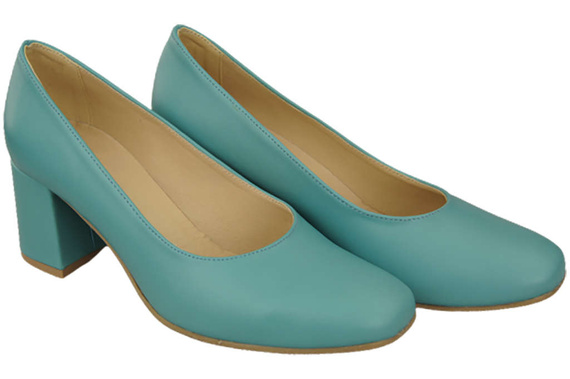 Damenschuhe Pumps Naturleder 171 Türkis ElitaBut