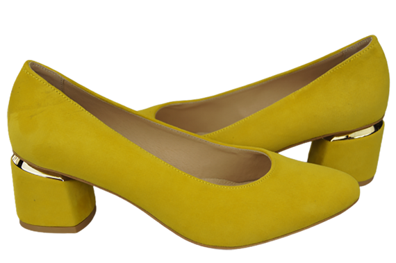 Damenschuhe Zitronenpumps Natürliches Wildleder 143 Von ElitaBut