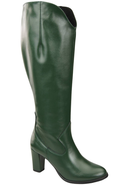 Stilvolle Damen Smaragdgrün Stiletto Stiefel Naturleder 211 ElitaBut