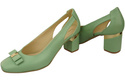 Schuhe Damen Mint Pumps aus Naturleder mit dekorativem Absatz 199 ElitaBut