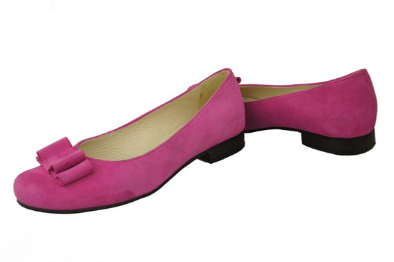 Damenschuhe Ballerinas Fuchsia, Naturleder, Wildleder 126 ElitaBut
