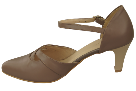 Damenschuhe Cappuccino Sandalen Naturleder 151 ElitaBut