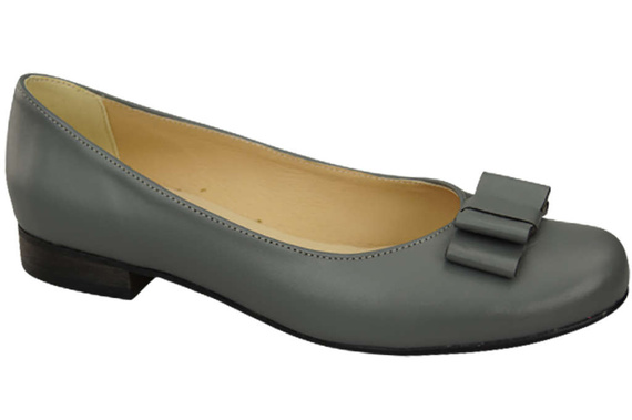Damen Ballerinas, Naturleder, Grau 702 ElitaBut