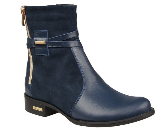Damenschuhe Stiefeletten, Naturleder, Marineblau 885 ElitaBut