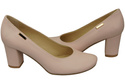 Klassische Damen Puderrosa Leder Mandel Nase Pumps 201 ElitaBut