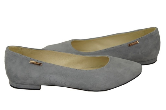 Damenschuhe Ballerinas Hellblaues Naturleder Wildleder 131 ElitaBut