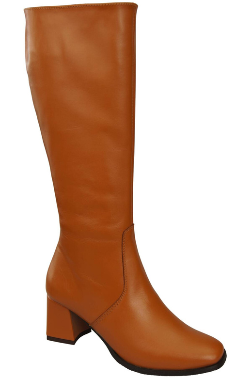 Bequeme Damen Rotes Niedrig Absatz Stiefel Naturleder 212 ElitaBut