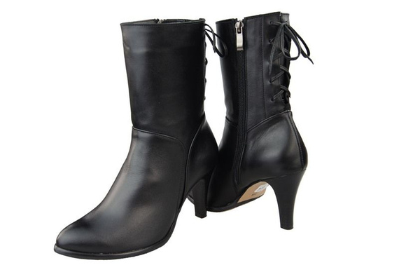 Winterschuhe Damenstiefeletten, Naturleder, Schwarz 978 Z ElitaBut