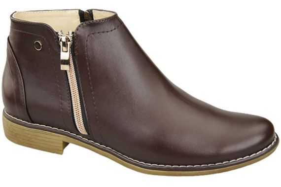 Damenschuhe Damenstiefel Warmes Naturleder Chocolate 872 Von Elitabut