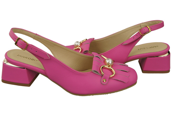 Damenschuhe Fuchsie Sandalen mit Fransen verziert Naturleder 208 ElitaBut