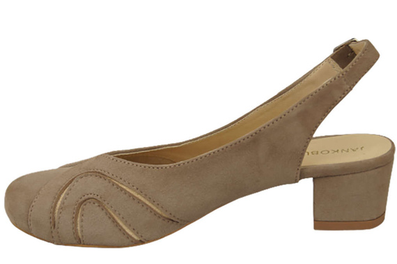 Damenschuhe Sandalen, Naturleder, Wildleder, Cappuccino, Dunkel 842 von ElitaBut