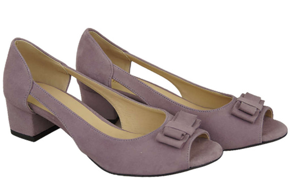 Damenschuhe Sandalen Lila Naturleder Wildleder 145 von ElitaBut