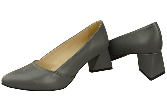 Damen Pumps Aschgrau Echtleder Spitz Zehen Absatz ElitaBut 221