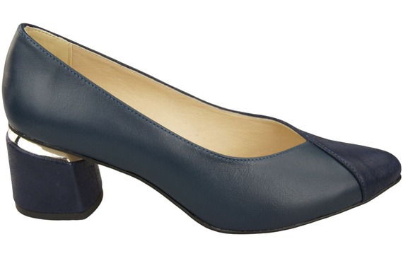 Einzigartige Damenschuhe aus Naturleder Fühlen Sie Luxus an Ihren Füßen Marineblau 191 ElitaBut