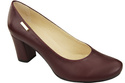 Klassische Damen Burgunderrote Leder Mandel Nase Pumps 201 ElitaBut