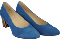 Damenschuhe Pumps Blau Natürliches Wildleder Dekorativer Absatz 158 von ElitaBut