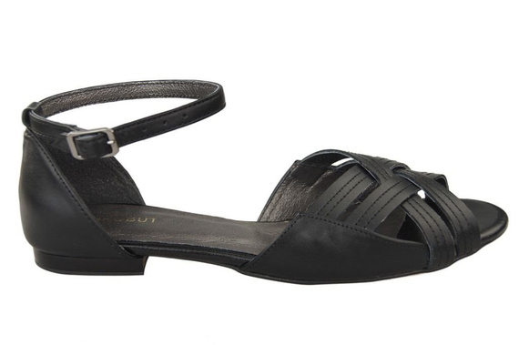 Schuhe Damen Sandalen Schwarz Naturleder 128 ElitaBut