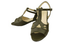 Damenschuhe Olivgrüne Sandalen, Naturleder 169 ElitaBut
