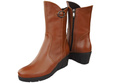 Damen-Keilstiefel, Naturleder, Braun 178 ElitaBut
