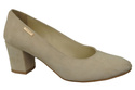 Damenschuhe Pumps Beige Naturleder Wildleder 125 ElitaBut
