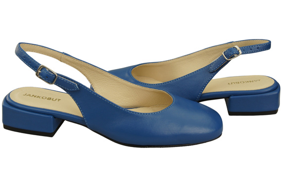 Damen Schuhe Sandalen Blau Flacher Absatz Naturleder 206 ElitaBut