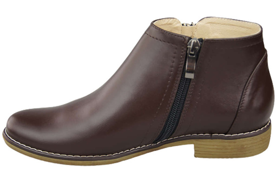 Damenschuhe Damenstiefel Warmes Naturleder Chocolate 872 Von Elitabut