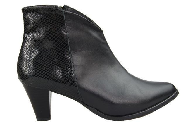 Damen-Stiefeletten, Naturleder, Schwarz 937 NZ ElitaBut